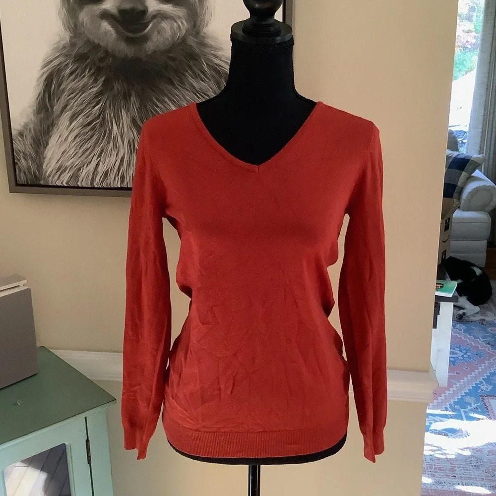 #250 NWOT Love Ellie Clay Colored Cross Back Sweater Size XS